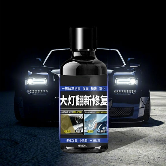 HOZVOMI 30ml Car Headlight Restoration Liquid - Clean, Refurbish & Repair | Enhance Visibility & Durability | Easy Application