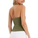 thumbnail image 3 of INSPIRE CHIC Chaleco de mezclilla para mujer con cuello halter, botones en la parte posterior, chaleco de jean en verde ejército, 3 of 6