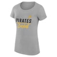 thumbnail image 2 of Women's G-III 4Her by Carl Banks  Heather Gray Pittsburgh Pirates Team Graphic Fitted T-Shirt, 2 of 3