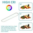 thumbnail image 5 of Garwarn 39.4 Inch Dimmable Metal LED Ceiling Light,Slim, Edge Lit - 48W Full Spectrum Linear Ceiling Lamps,3000-6500K Modern Ultra Thin Low Profile Light Fixture for Kitchen, Home & Office Hallway, 5 of 21