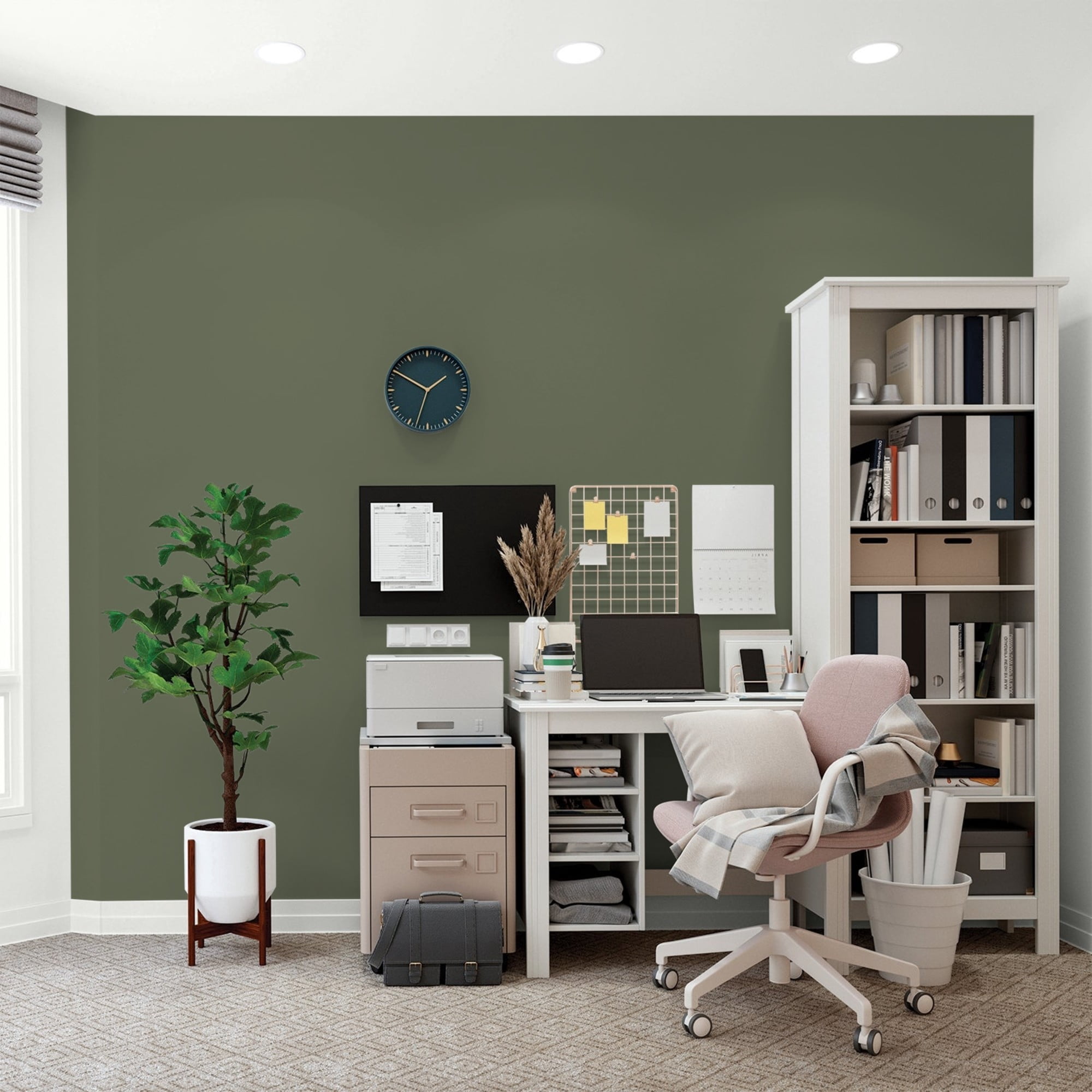 Glidden Fundamentals All About Olive / Green, Flat Interior Paint, 1 Gallon