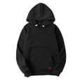 thumbnail image 6 of Pgeraug Hoodies for Men Loose Solid Hooded Sweater Top Mens Sweater Black L, 6 of 6