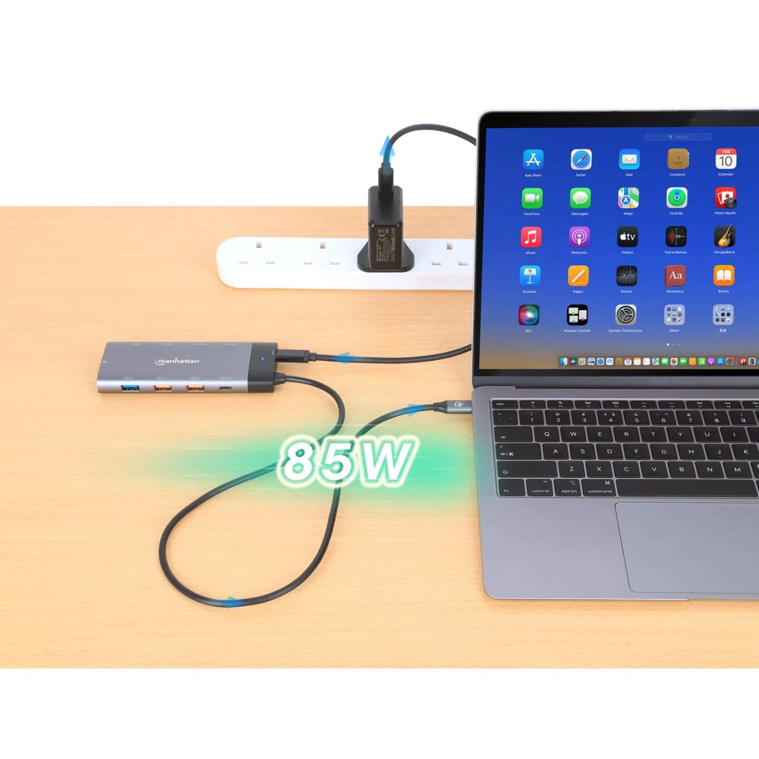 Manhattan USB-C PD 10-in-1 Dual Monitor 8K Docking Station 130714