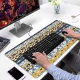 thumbnail image 2 of Long Mouse Pads for Desk,Blue Pioneer Flower Striped Pattern Desk Mats on Top Of Desks, Desk Mouse Pad Extra Large with 3mm Non-Slip Base and Stitched Edge for Gaming,Office,Work,Home 31.5"x15.7", 2 of 6