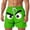 Green, variant on Men Shorts Casual Men's Funny Cartoon Character Print Casual Summer Shorts Comfortable Elastic Waist Breathable Outdoor for Daily and Vacation Black L