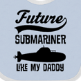 thumbnail image 4 of Inktastic Future Submariner Like Daddy Boys or Girls Baby Bib, 4 of 4