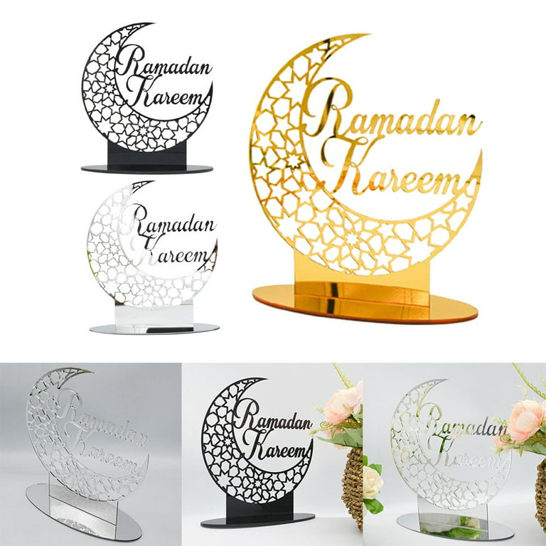 Ramadan Decoration and Muslim Acrylic Ornament for Home Eid Mubarak Decor 