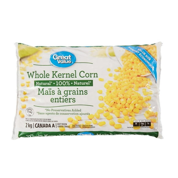 Maïs à grains entiers de Great Value 2 kg