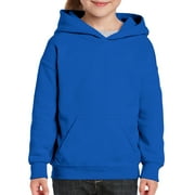 GILDAN Hoodies for Teens Hoody for Boy Girls Size 6-8 10-12 14-16 18-20 - S M L XL - Age 6 to 20 Years Old Kids Hoody Blue Youth Hoodie Kid Pullover Hooded Sweatshirt