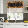 thumbnail image 4 of Maple Leaves Fall Curtain Valances for Windows, Kitchen Valance Window Treatments Panel 2 Pack, Thanksgiving Botanical Wooden Autumn Leaf Rod Pocket Short Curtains for Bathroom Bedroom 60 x 18 Inch, 4 of 8