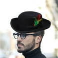 thumbnail image 4 of Fedoras Top Hat Old-fashioned Short Brimmed Top Hat Surprise Gift for Boyfriend, 4 of 13