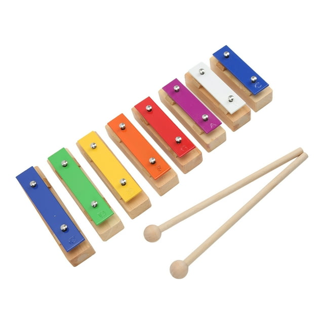 8 Sound Pianos Block, Fine Processing Multicolored Educational Knock Piano Smooth for Rhythm Cultivation for Children
