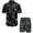 801, variant on Black Cat Pineapple Tropical Hawaiian Aloha Hawaiian Short Sleeve Button-Up Shirt