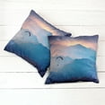 thumbnail image 6 of Ambesonne Nature Throw Pillow Cover 2 Pack, Paraglide Sun Mountains, 18", Blue Pink, 6 of 7