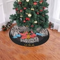 thumbnail image 2 of FMSHPON USA Eagle American Flag Xmas Christmas Tree Skirt Stand Mat for Holiday Party Decoration Indoor Outdoor 48 inches, 2 of 3