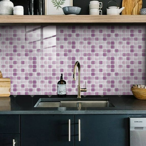 Crystal Tile Stickers Peel and Stick | 10-Pack Self-Adhesive Wall Decals | Heat-Resistant, Easy Clean, No Mess | 5.9x5.9 in | Removable DIY Kitchen Bathroom Decor | Never Yellows Over Time