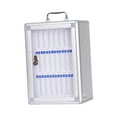 thumbnail image 3 of Caja de bloqueo para gabinete de almacenamiento de teléfono, puerta transparente resistente montada en la pared, guardián de teléfono inteligente de 24 ranuras, 3 of 8
