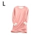 thumbnail image 5 of Guardurnaity Ropa interior térmica de mujer portátil Color sólido reutilizable reemplazo de manga larga invierno otoño caliente mantenimiento camiseta de Prendas para la parte del cuerpo Rosado L Guardurnaity AP013396-03, 5 of 6