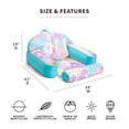 thumbnail image 4 of Big Joe Lazy Lounger No Inflation Needed Pool Float with Headrest and Footrest, Tropical Hibiscus Aqua Double Sided Mesh, Quick Draining Fabric, 3.5 feet Lounger, 4 of 9