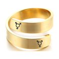 thumbnail image 3 of Silver Transgender Pride Symbol Wrapped Cuff Ring Stainless Steel Trans LGBTQ Jewelry for Male Female, 3 of 5