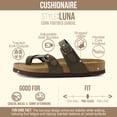 thumbnail image 5 of Cushionaire Luna Cork Footbed Sandals for Women – Comfortable Slip-On Women's Shoes with Genuine Suede Footbed & Arch Support | Slides for Women, 5 of 20