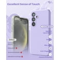 thumbnail image 2 of Samsung Galaxy S24 Plus Silicone Case, Slim Fit Premium Liquid Silicone Shockproof Phone Cover, Upgraded Camera Protection and Microfiber Lining 6.7inch, Light Purple, 2 of 12