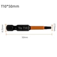 thumbnail image 1 of 1PC 50mm 1/4 Inch Hex Head Drill Bit Magnetic Torx Screwdriver Bits T10-T40, 1 of 8