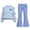 Blue1, variant on Lmnyox Cute Outfits for Girls 2 Pieces Bow Knot Pullover and Bell Bottom Pants Casual Clothing Sets