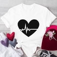 thumbnail image 2 of Plebaso T-shirts à Manches Courtes pour Femmes, Imprimé, Col Rond, Décontracté, Mode, 2 of 4