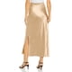 thumbnail image 4 of Falda corta de corte A y cintura alta para mujer - Elegante vestido de satén liso con cintura elástica para fiestas o para el día a día - Tallas S-XL, mezcla de poliéster, 4 of 5