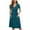 Green, variant on Pejock Women 2023 Summer Casual Button Down V Neck Short Sleeve Dress Cute Solid Sun Dress with Pockets Black L (US Size: 8)
