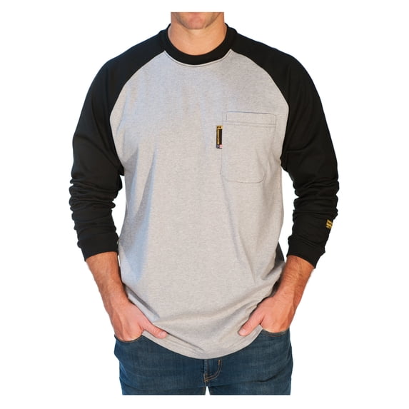 Arc and Flame Resistant Long Sleeve Raglan Baseball Style Shirt - Made in the USA