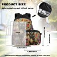 thumbnail image 2 of Bulopur Black Cat Print Kids Backpack Set 4 Pcs Floral Breathable Kids School Bag with Lunch Box, Pencil Case and Water Bottle Cover for Cat Lover Girls, 2 of 7