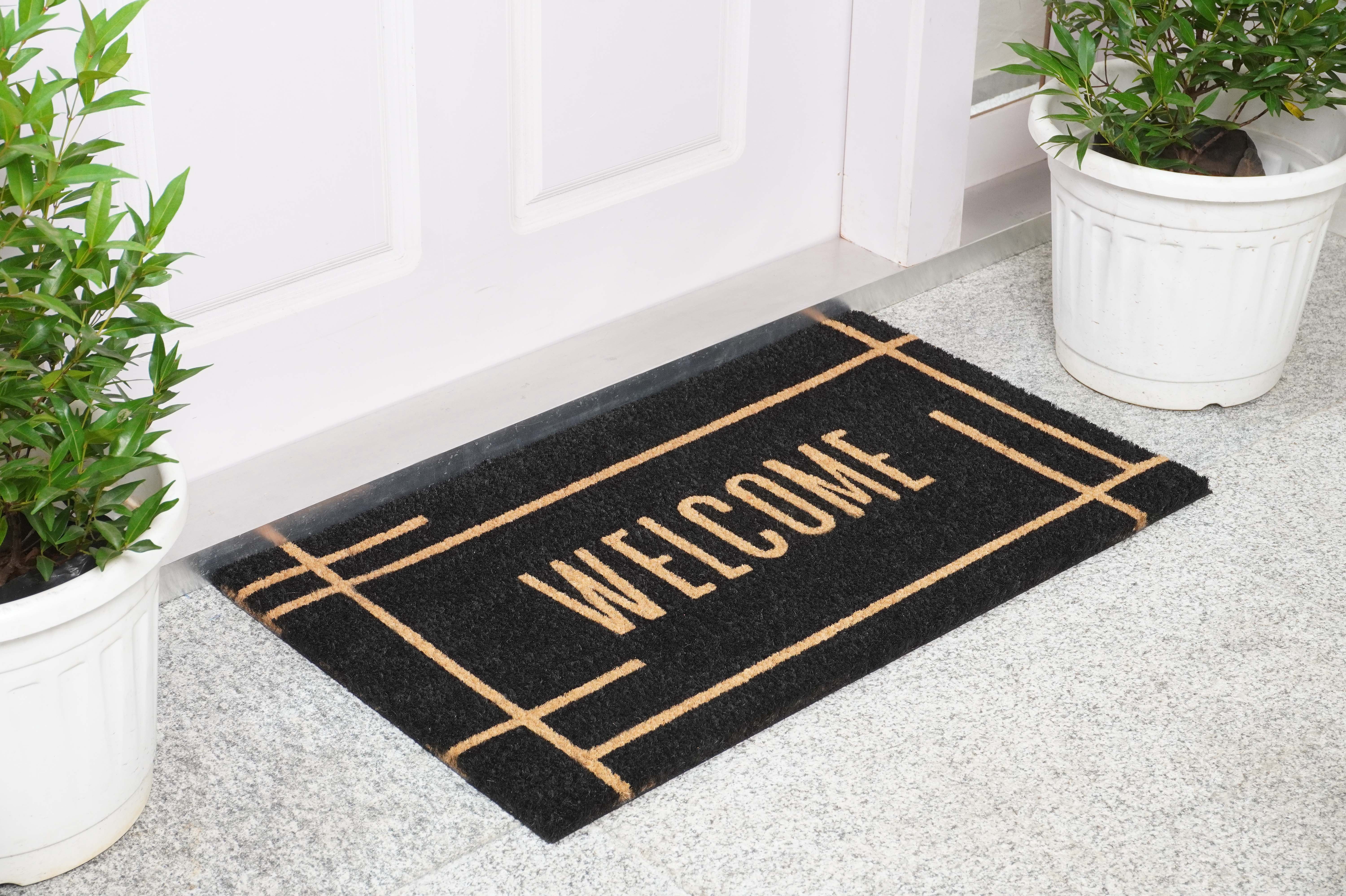 Calloway Mills 107383048 Modern Black Welcome Doormat 30" x 48"