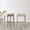 Tan, variant on Set of 2 Counter Height Stools with Saddle Seat, White-Washed Wood and Gray Fabric Upholstery for Kitchen Island or Bar Table