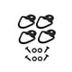 thumbnail image 5 of Clip de montaje en superficie de anclaje de anillo en V de carga shamjiam 4 piezas de acero al carbono, 5 of 8