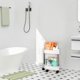 thumbnail image 5 of Organizador de Almacenamiento de Baño Organizador de Estante de Almacenamiento de Esquina de Baño con Rodillos Desmontables de 4 Capas Y Agujeros de Drenaje, 5 of 6