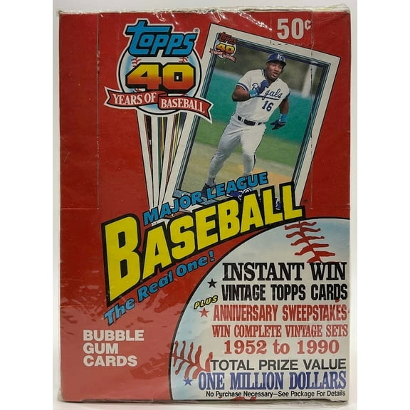 MLB Topps Trading Cards 1991 Baseball Trading Card WAX Box [24 packs]