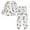 Dogs in Various Poses, variant on Fluffy Pajamas Set Fuzzy Winter Warm Pj Sets Pullover Tops and Long Pants Grey Cute Donkeys Pattern Medium