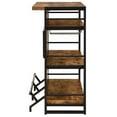 thumbnail image 2 of Bowery Hill Wood Industrial Home Bar Unit With Stemware Rack in Antique Nutmeg, 2 of 8