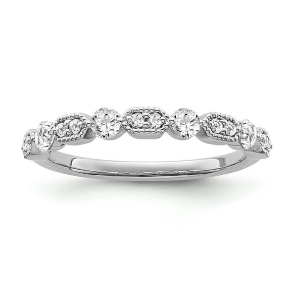 Araiya Fine Jewelry 10K White Gold Diamond Band Ring (1/3 cttw, I-J Color, I2-I3 Clarity) Size 9