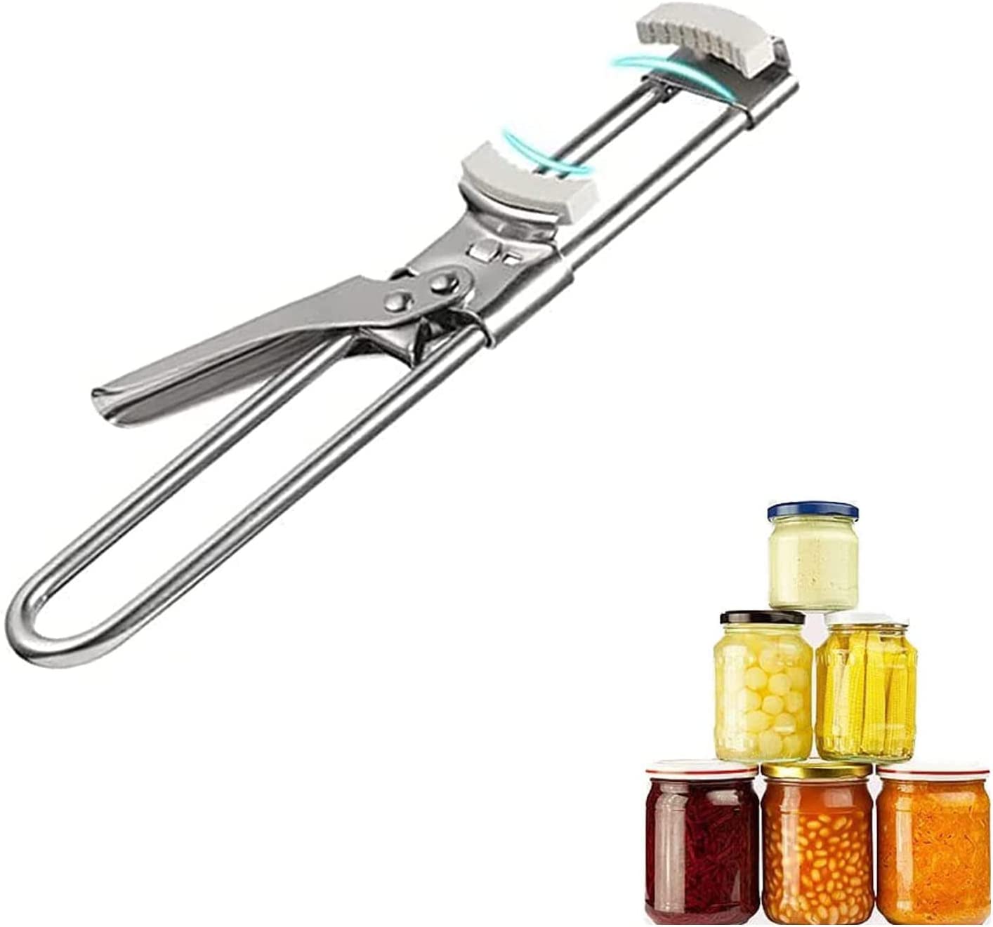 Jar Opener,Adjustable Handheld Can Opener,Manual Bottle Lids off Cover