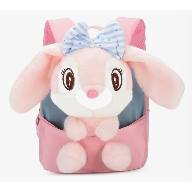 Mochilas Para Niños Preescolares Con Juguetes De Peluche De Nylon Impermeables Para Jardines De Infancia De Escuelas Primarias Modelo Rosa