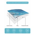 thumbnail image 5 of Blue Coastal Beach Full Size Down Alternative Comforter, Lightweight Comforter Quilt Bedding Set with Pillow Shams Summer Nautical Oil Painting All Seasons Bed Comforter Duvet Insert 78"x90", 5 of 7