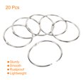 thumbnail image 3 of Unique Bargains Detachable Binder Rings Index Snap Metal Clips, Silver Tone, 20 Pack, 3 of 5