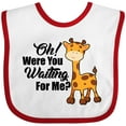 thumbnail image 3 of Inktastic Oh Were You Waiting for Me with Baby Giraffe Boys or Girls Baby Bib, 3 of 4