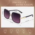 thumbnail image 4 of Sunier Oversized Square Polarized Sunglasses for Women Fashion Shades for Women, 4 of 6