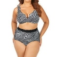 thumbnail image 5 of Women's Raisins Curve C840265 Plus Size Mombasa Elemental Swim Bottom (Black Ash 18W), 5 of 5