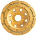 thumbnail image 4 of 115mm X 22,2mm 4,5 Pouces Diamant Disque de Broyage Double Rangée Abrasif Coupe Segment de Roue de Coupe Roues Meuleuse Angulaire pour Béton Granit Pierre Marbre de Maçonnerie et Enlever le Plâtre, 4 of 5
