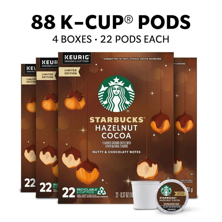 終売品　レア　STARBUCKS COFFEE ナイトホークス　キャニスター Starbucks Hazelnut Cocoa Flavored Coffee, Keurig K-Cup Coffee Pods